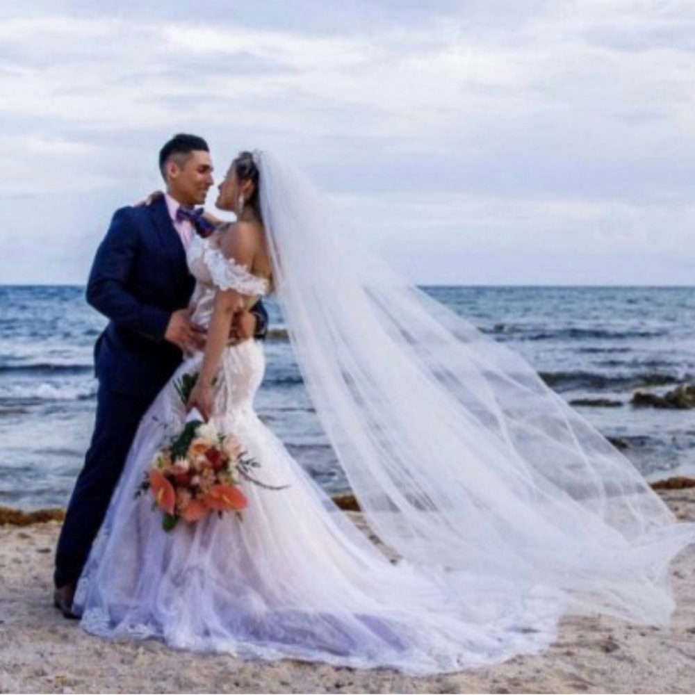 Beautiful Ivory cathedral Veil